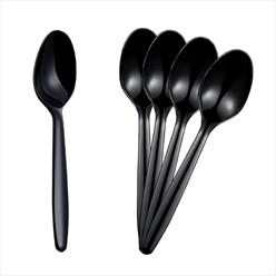Black Reusable Plastic Spoons 1000pcs