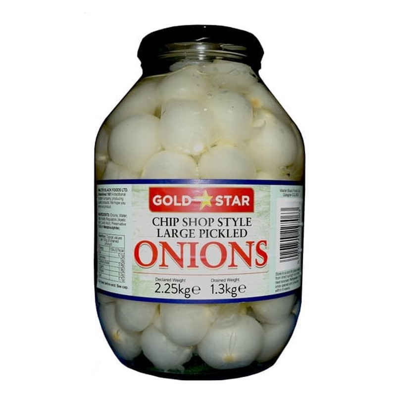 GOLD STAR LARGE CHIP PICKLED ONIONS 2.27L
