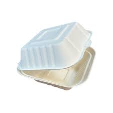 HP6 6" Bagasse Burger Boxes 500pcs